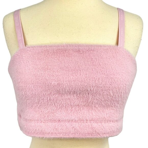 Gymshark Tops - Gymshark Women's M Whitney Eyelash Knit Bandeau Petal Pink Lounge Casual